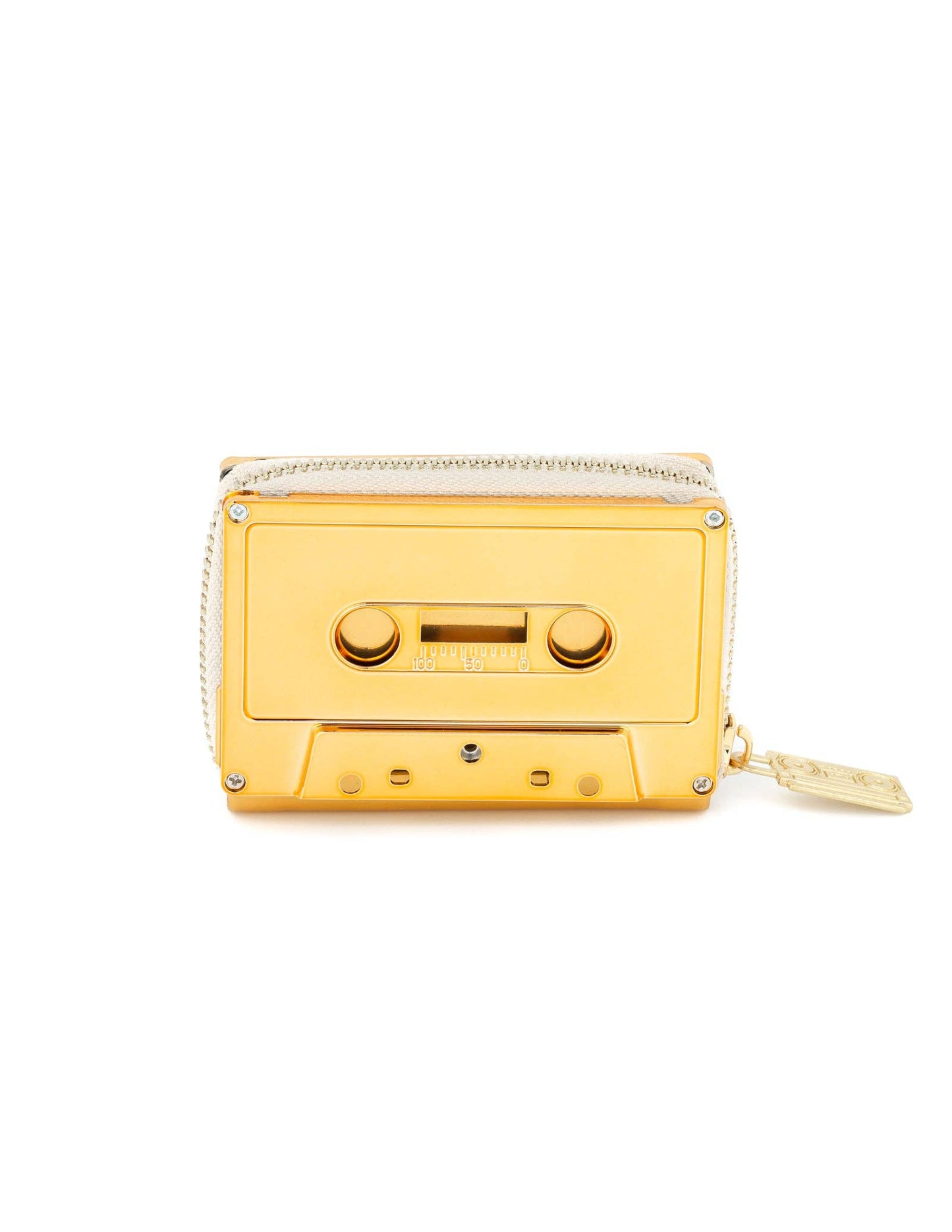 Gold Retro Cassette Wallet