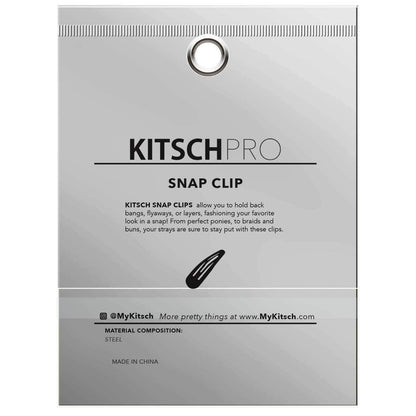 Snap Hair Clips 10pc (Black)