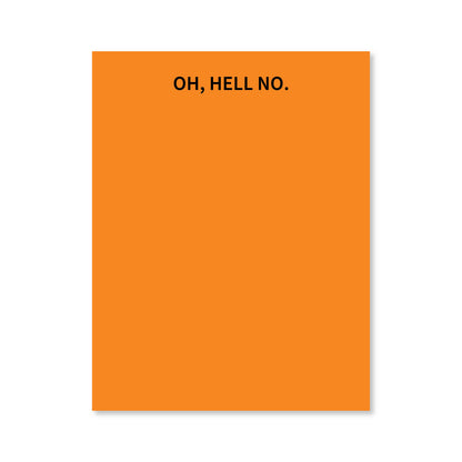 Oh Hell No Notepad