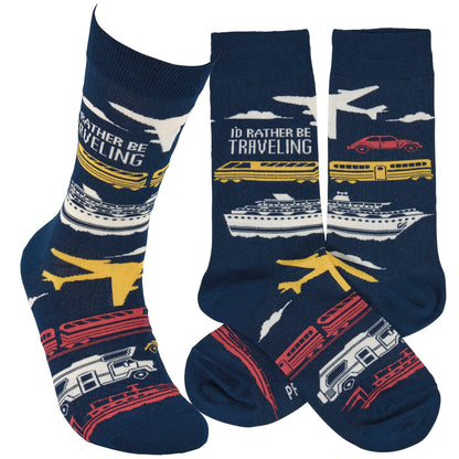 Rather Be Traveling Socks