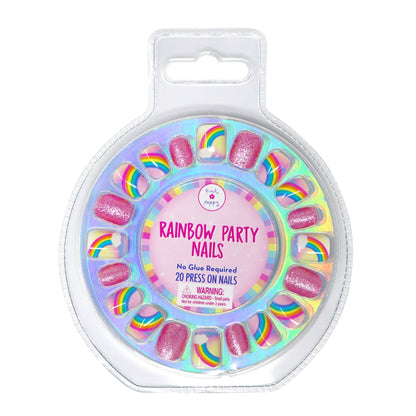 Rainbow Party Press On Nails | Pack of 6
