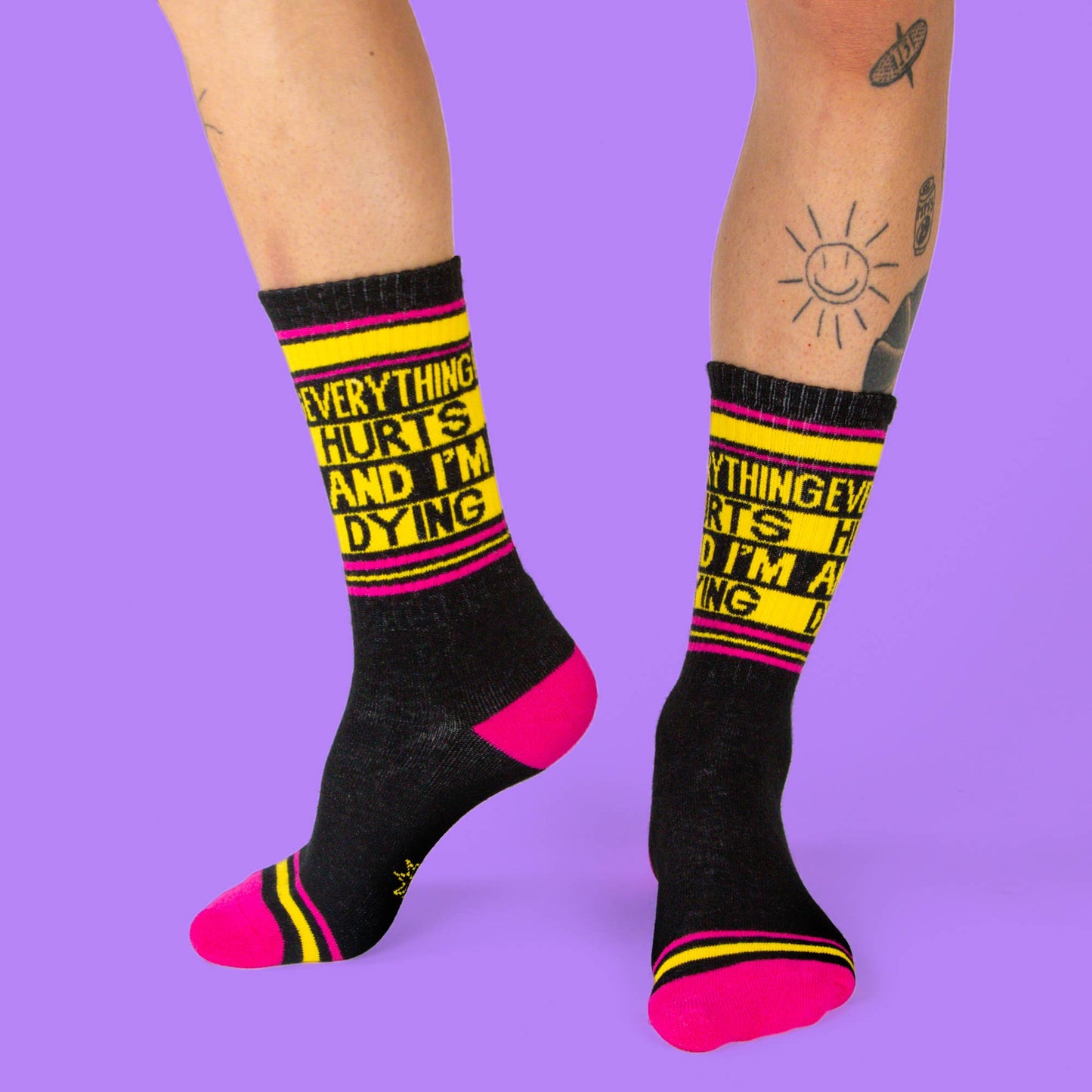 Everything Hurts and I'm Dying Gym Crew Socks