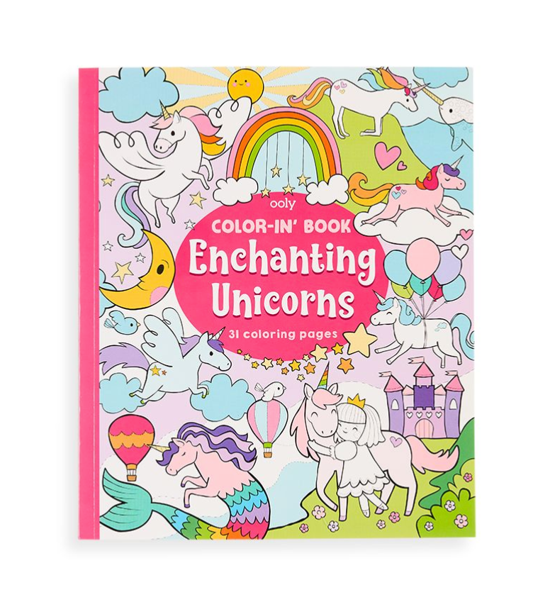 Color-in' Book: Enchanting Unicorns