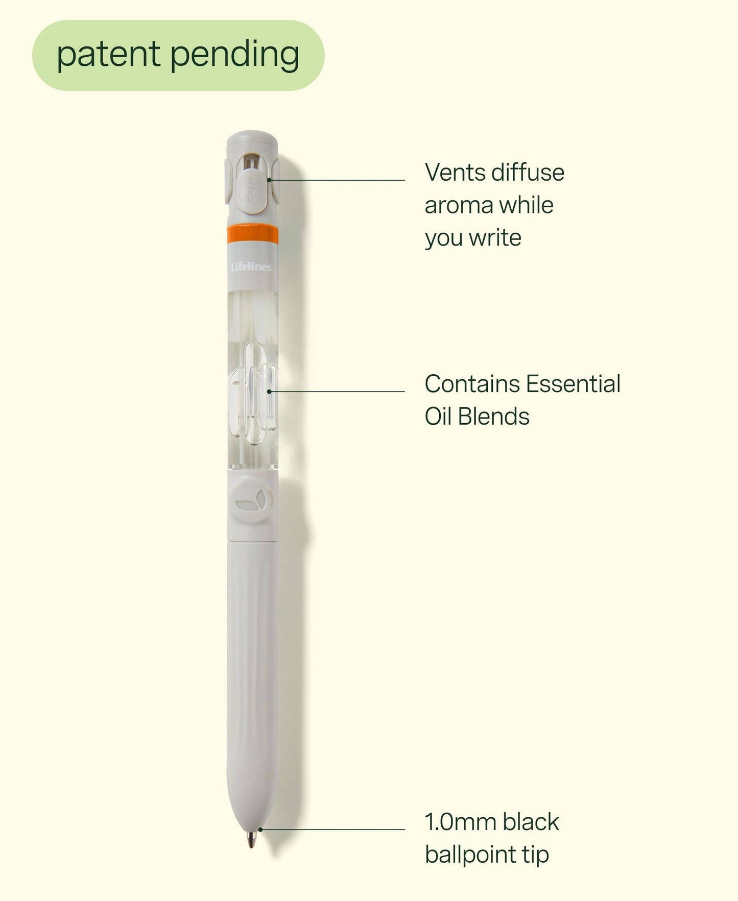 Lifelines Pen Diffuser with  Essential Oil Blends - Citrus