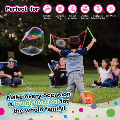 WOWmazing Giant Bubble Kit: Big Bubble Wands & Concentrate!