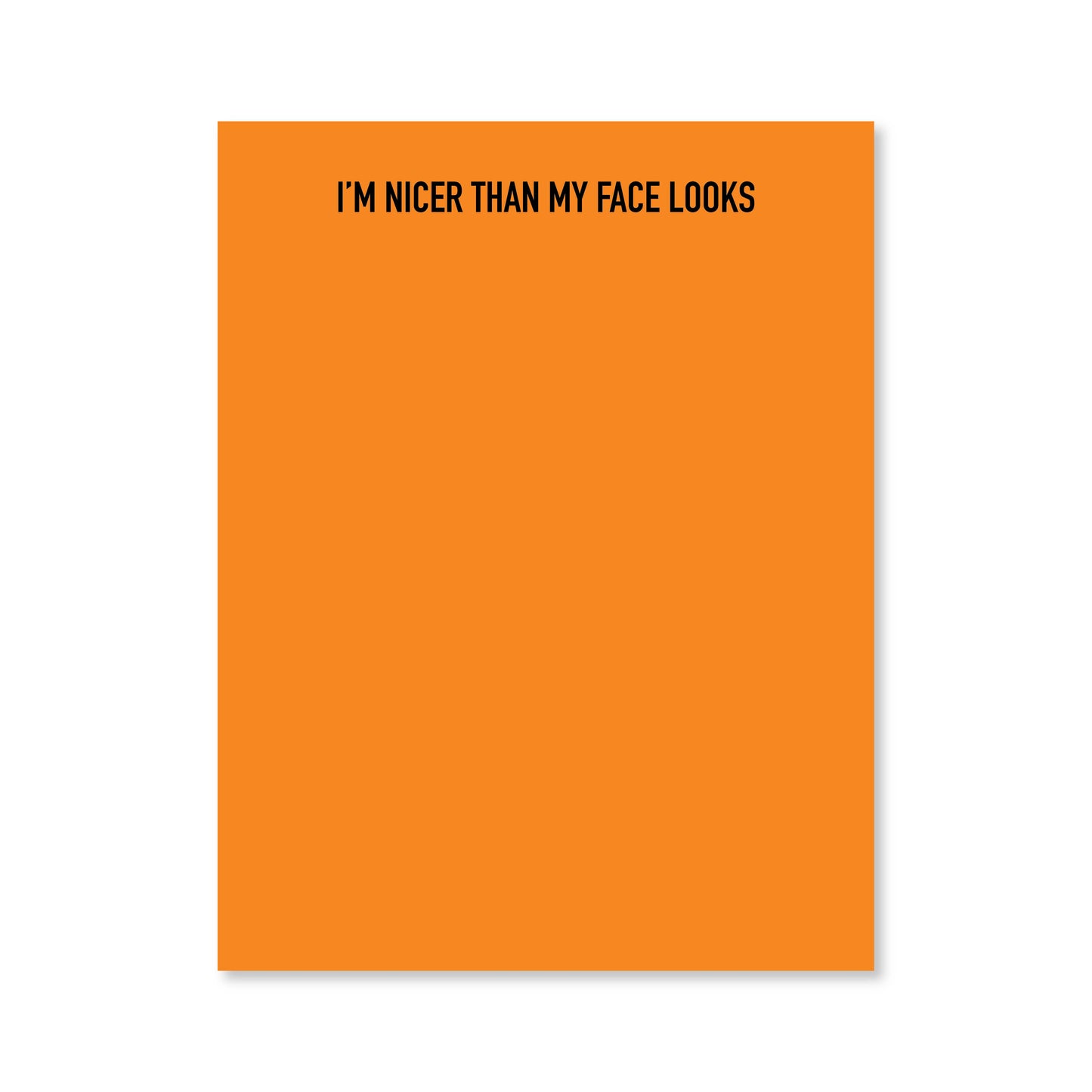 Nicer than My Face Notepad