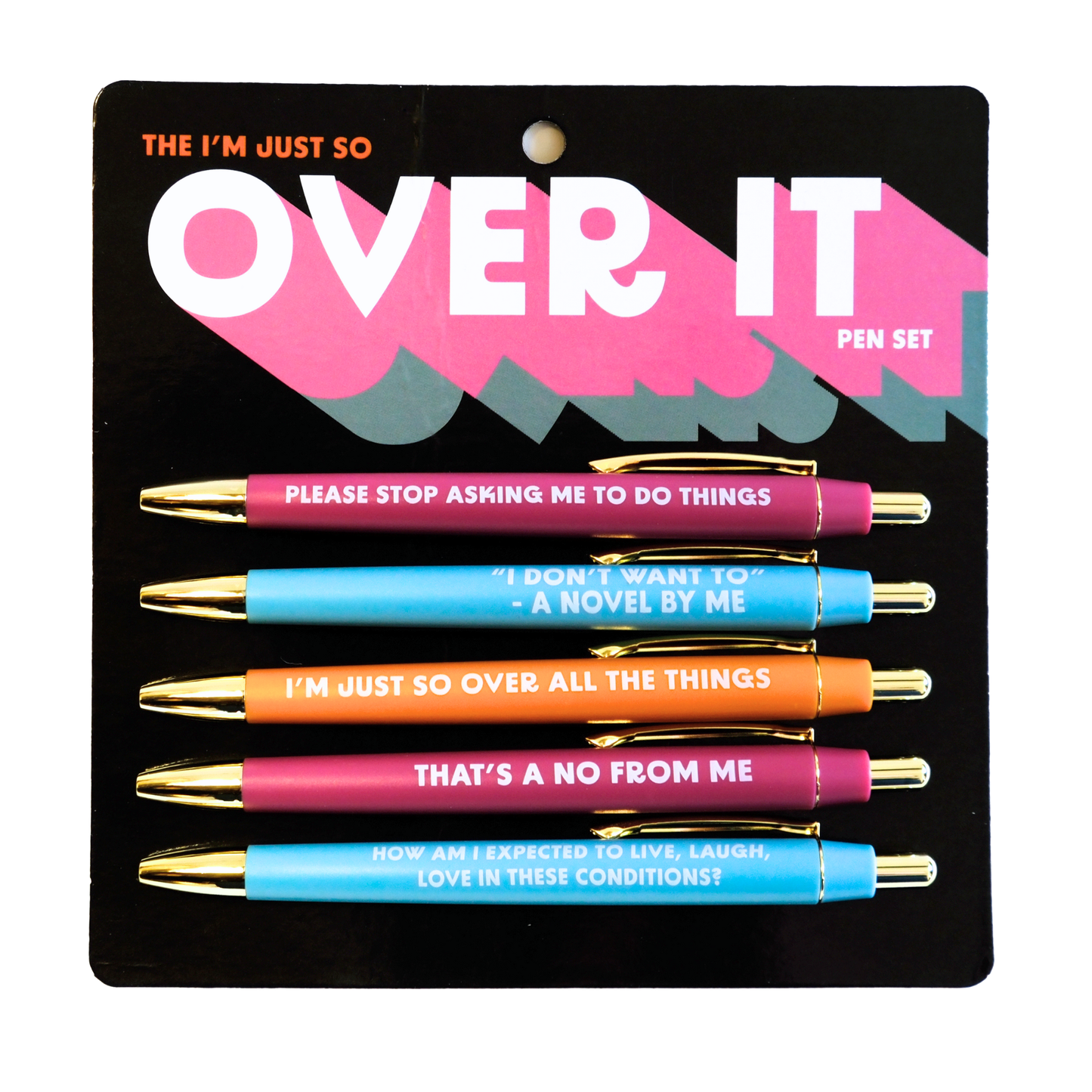 Over It Pen Set (christmas gift, stocking stuffer