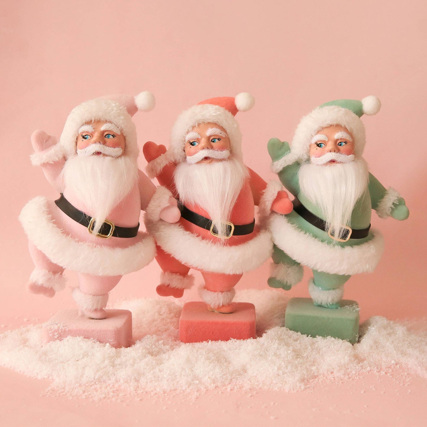 Retro Dancing Christmas Santa | Pink