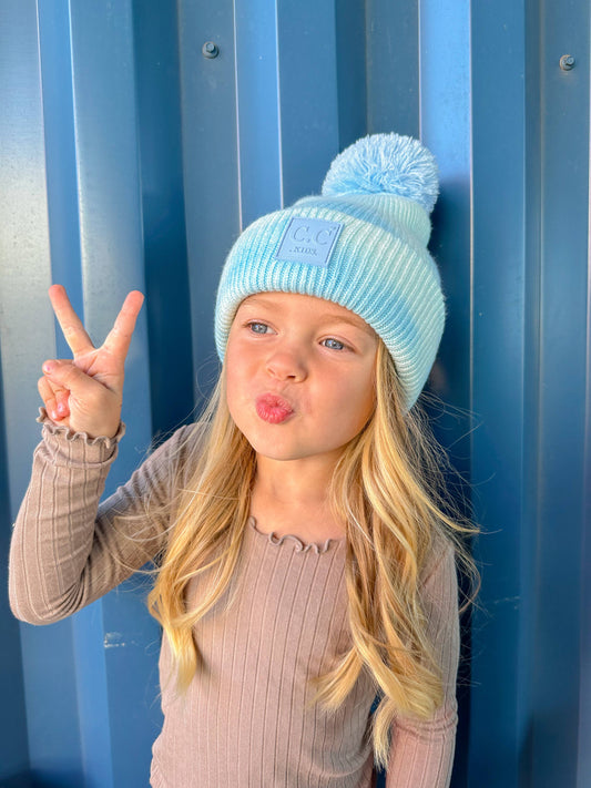 Kids' Tie Dye Pom C.C Beanie