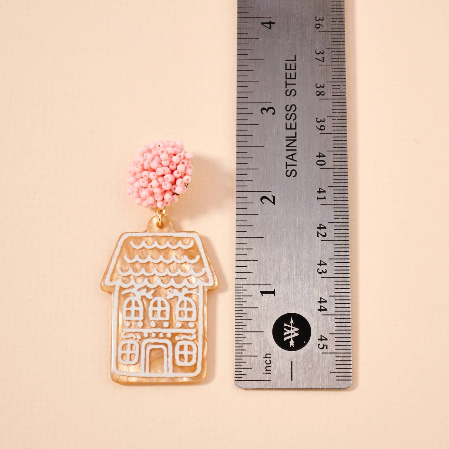 Christmas Gingerbread House Dangling Earrings