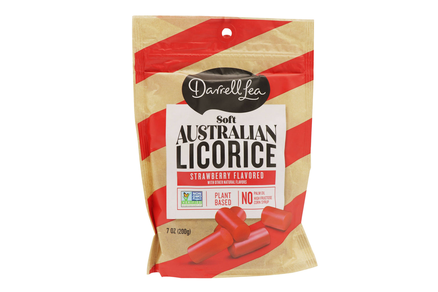 Darrell Lea Licorice, Strawberry Licorice, 70z Bag,8 Ct Case